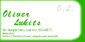 oliver lukits business card